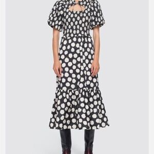 Sea New York Black and White Polka Dot Maxi Dress